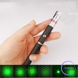 出力30mw 5in1レーザーポインター グリーン 5つ星空キャップ付き