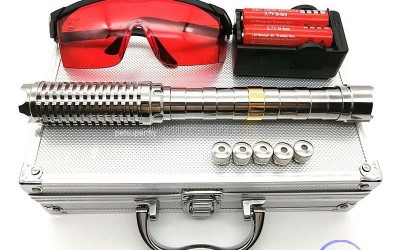 ハイエンド高品質2024新しい充電式ステンレス鋼450nm青色レーザーポインター